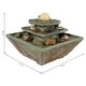 preview thumbnail 3 of 5, Sunnydaze Ascending Slate Tabletop Water Fountain with LED Light 8-Inch