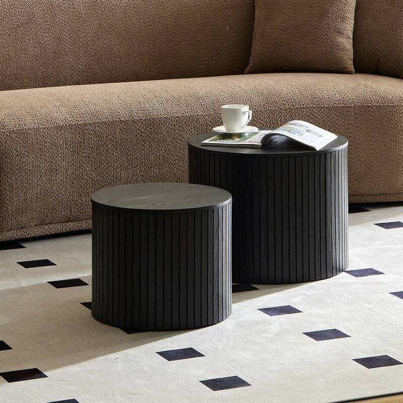 Nested Table Set 2 Pieces End Table Coffee Table Bedside Table