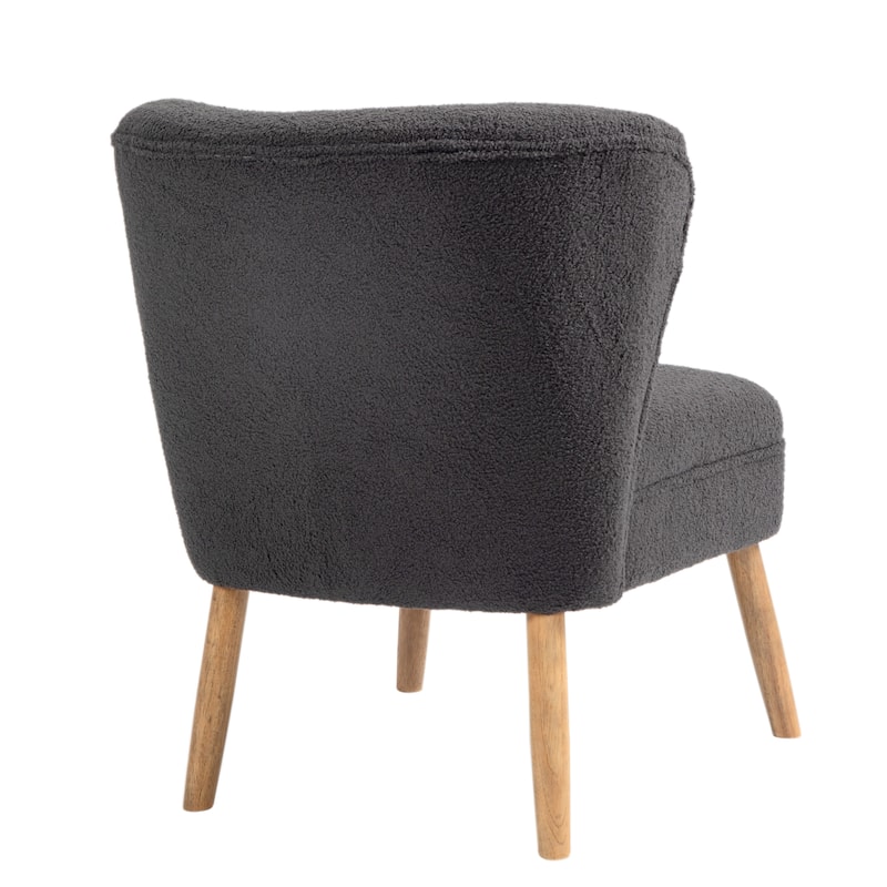 Linen Armless Accent Chair Slipper Chair