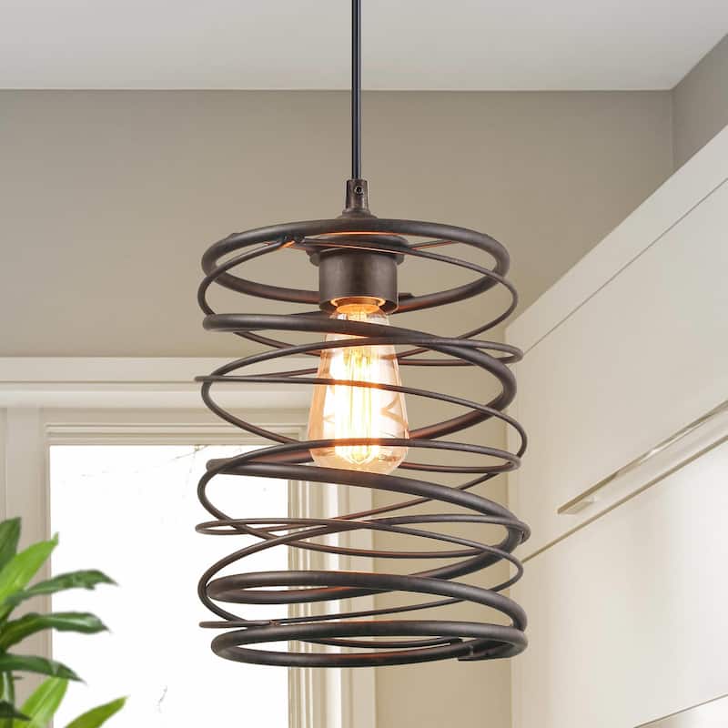 Modern Farmhouse 1-Light Pendant Light for the Kitchen Island Dining Room - Rustic