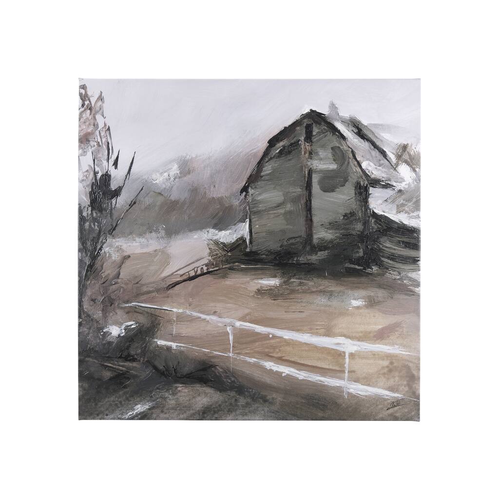 Late autumn in countryside I (30 x 30 ) Canvas Art Print