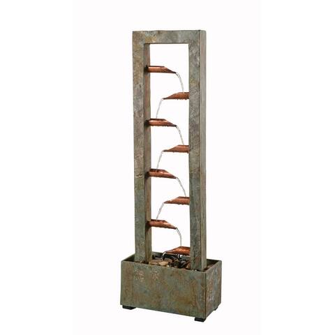 Droplet Slate and Copper, Indoor Table Fountain