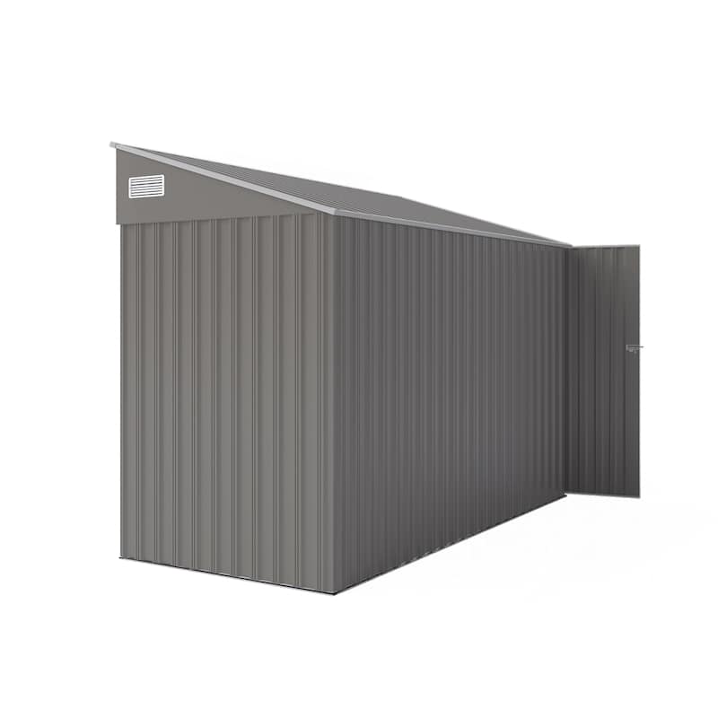 4*8FT Storage Shed, Single Hinge Door, Solid Structural Design, Good Ventilation, Surface With Protective Film