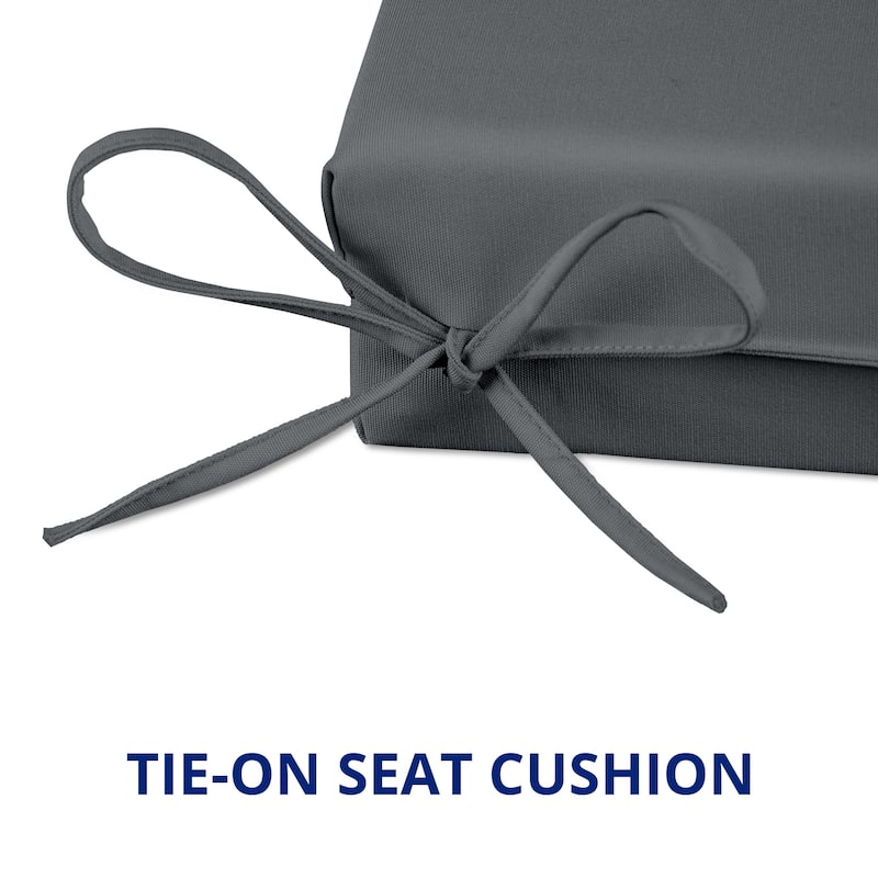Set of 4 Waterproof Outdoor Chair Cushions with Ties for Patio Furniture