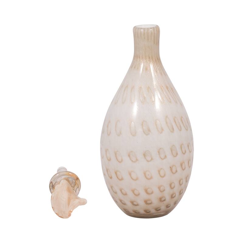 Sagebrook Home Meira Leaf Topper Glass Vase - Exquisite Design for Modern Homes - Durable & Elegant Decor