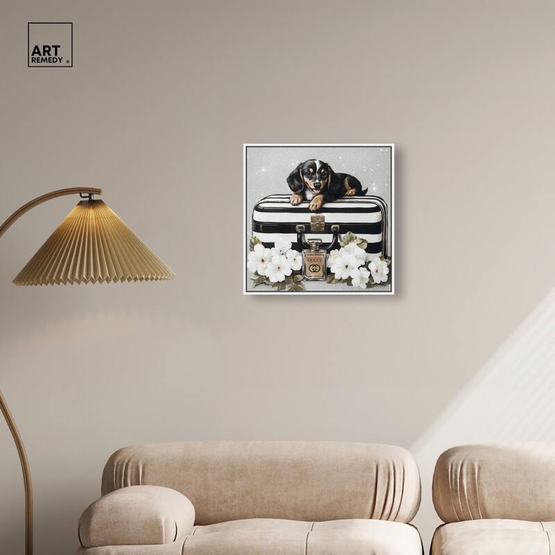 Doxxie Luggage Flowers Canvas by Art Remedy