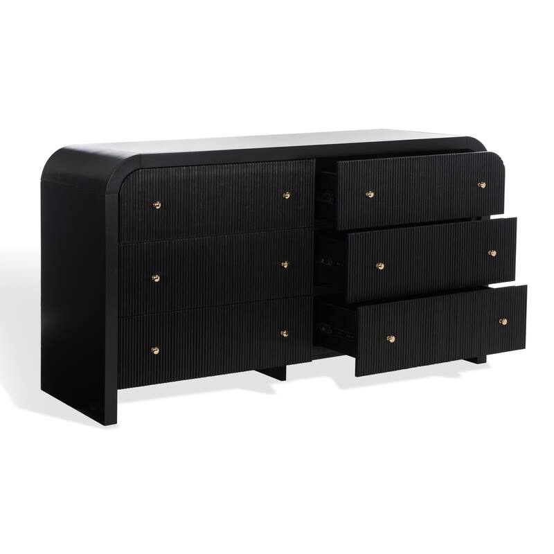 SAFAVIEH Couture Nuriye 6 Drewer Curved Dresser