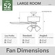 preview thumbnail 8 of 21, Hunter 52" Crestfield Ceiling Fan with LED Light Kit and Handheld Remote - Casual, Farmhouse, Transitional, Rustic