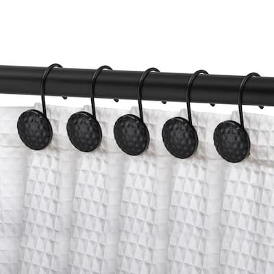 Utopia Alley Shower Rings Hooks, Shower Curtain Rings Hooks for Bathroom, Rust Resistant Shower Curtain Hooks Rings, Set of 12