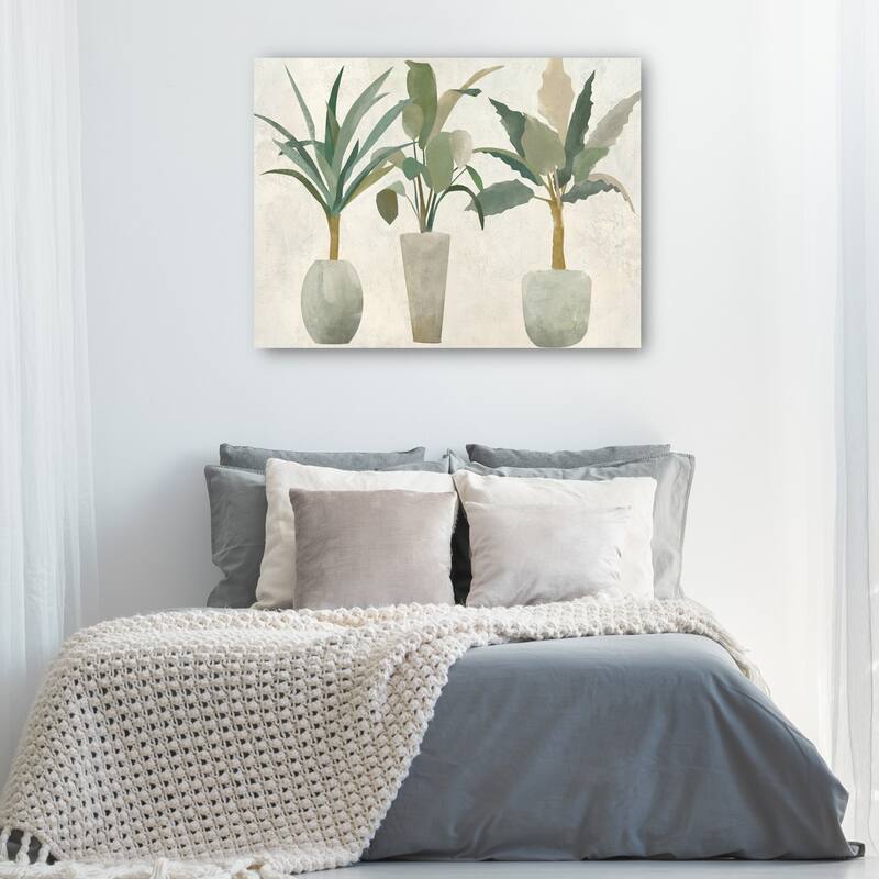 Greenery Trio By Studio Arts Canvas Art Print