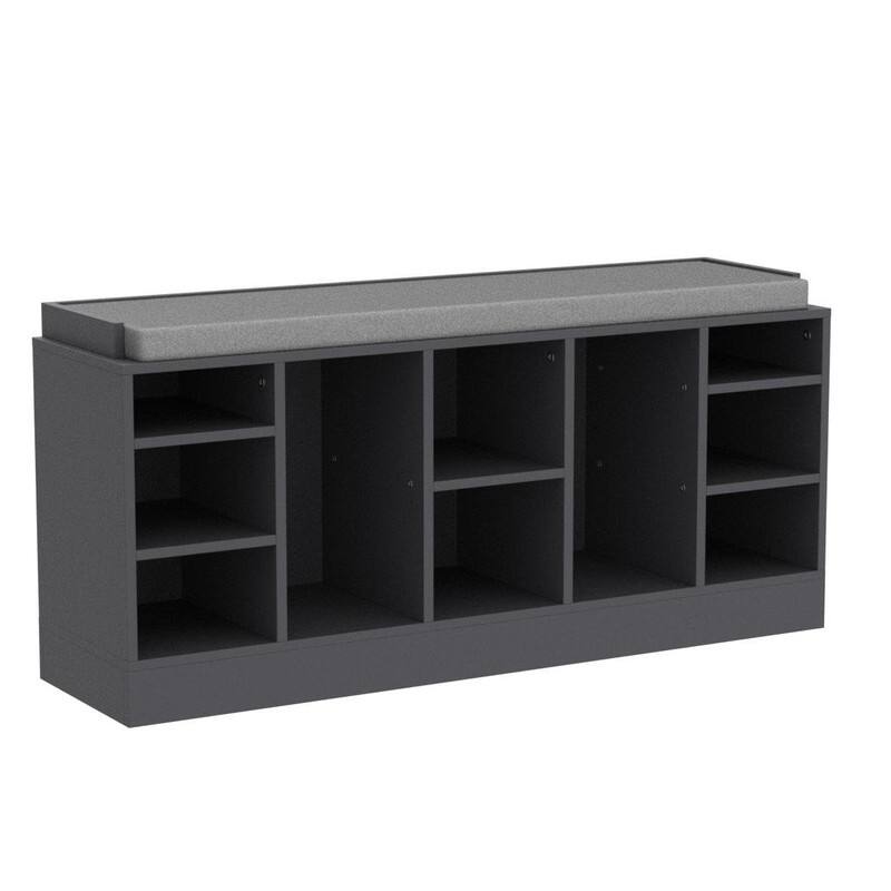 Shoe Rack Bench - 11.75"D x 46"W x 21.5"H