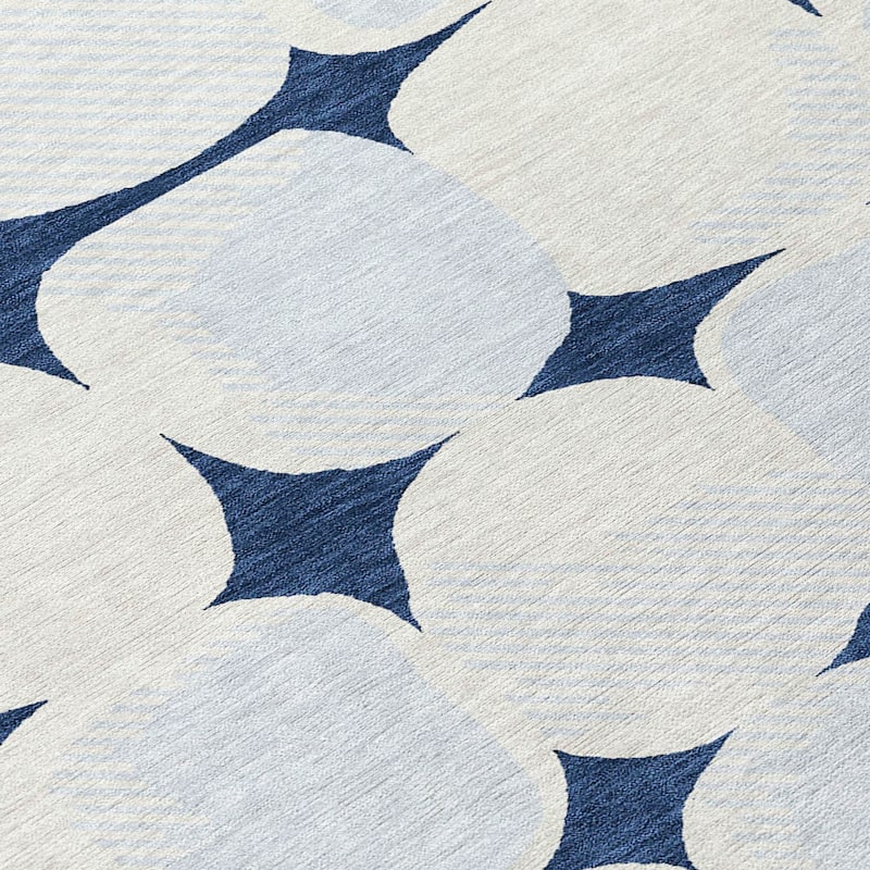 Machine Washable Indoor/ Outdoor Chantille Puffy Modern Rug
