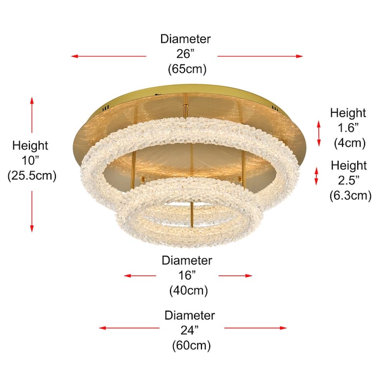 26 inch Adjustable LED Flush Mount