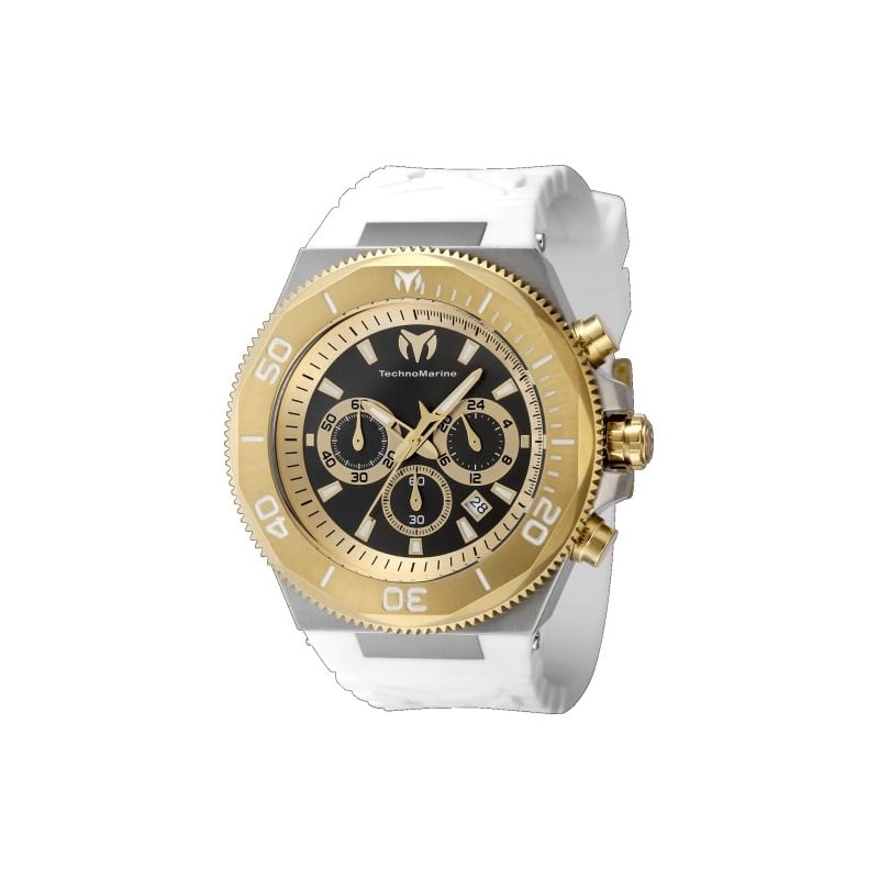 Technomarine Men's TM-224019 Manta Quartz Chronograph Gold, Black Dial Watch