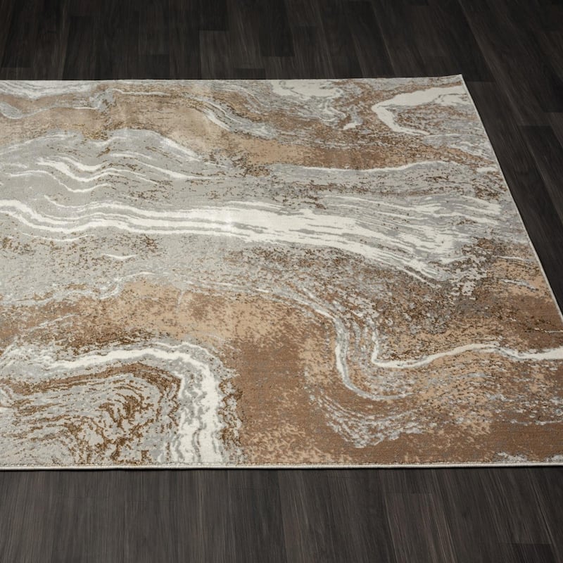 Luxe Weavers Marble Abstract Area Rug, Non-Shedding Carpet