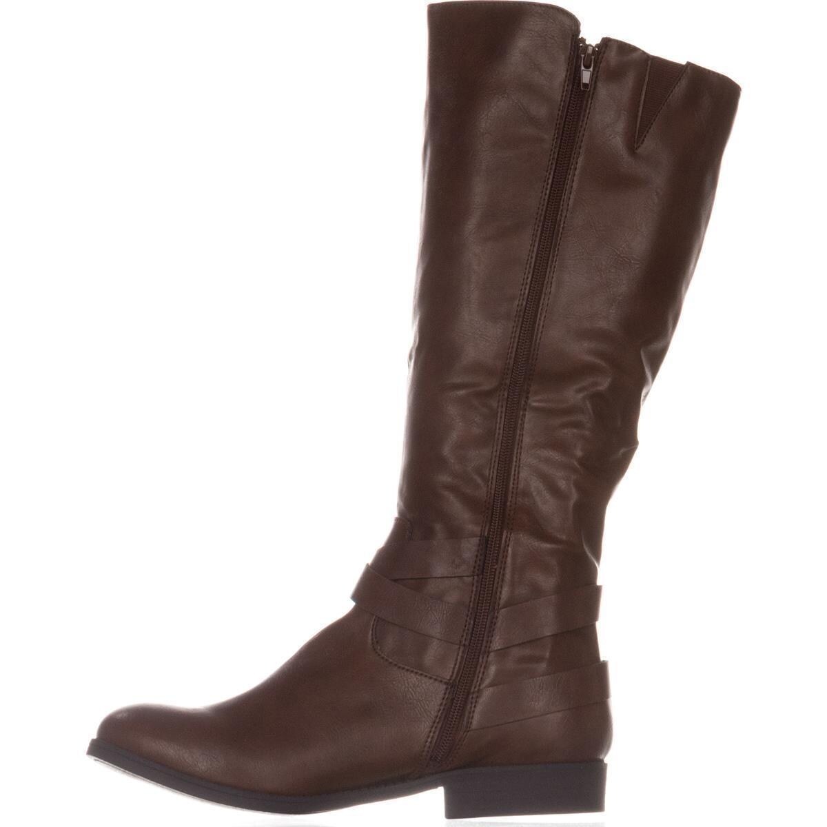 cognac riding boots wide calf