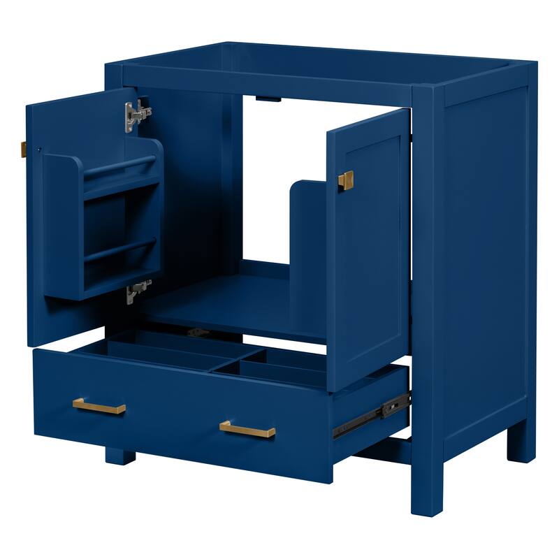30 inch MDF Freestanding Bathroom Vanity without Top with Soft-Close Drawer