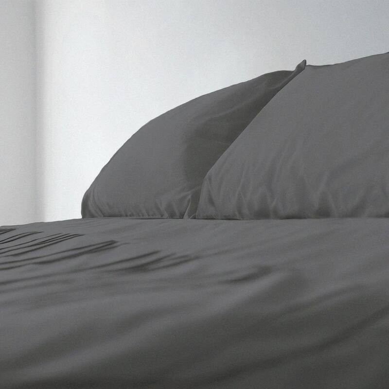 Cypress Rayon from Bamboo 6-piece 1800 TC Cotton Feel Deep Pocket Sheet Set - Grey - Split King