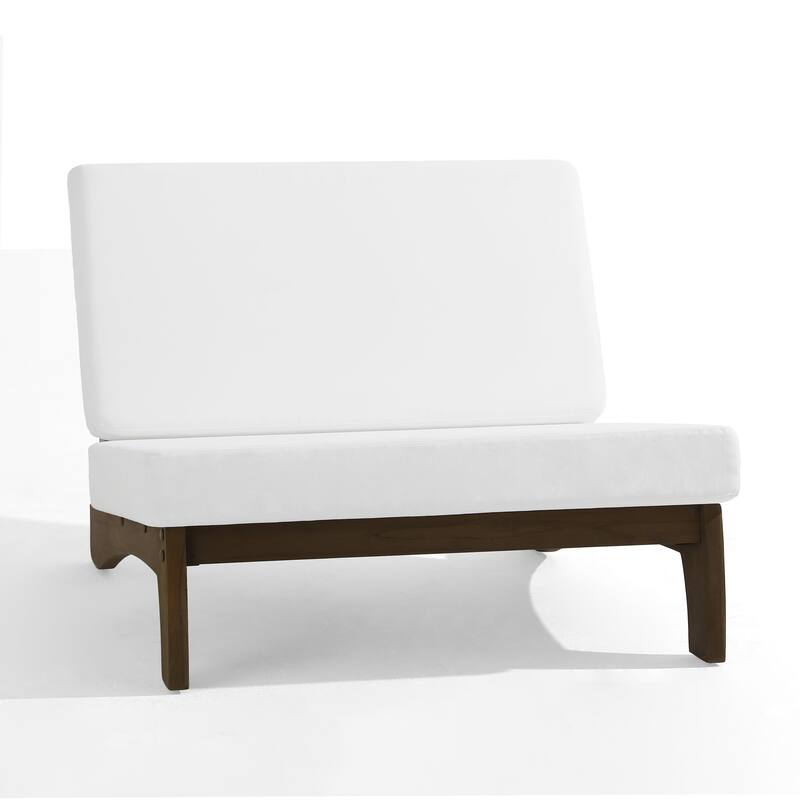 Casual Large Teak Outdoor Patio Conversation Set