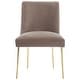 preview thumbnail 10 of 124, SAFAVIEH Couture Nolita Velvet Accent Chair - Mustard / Brass - 28"x23"x35.3" - 28" W x 23" D x 35" H