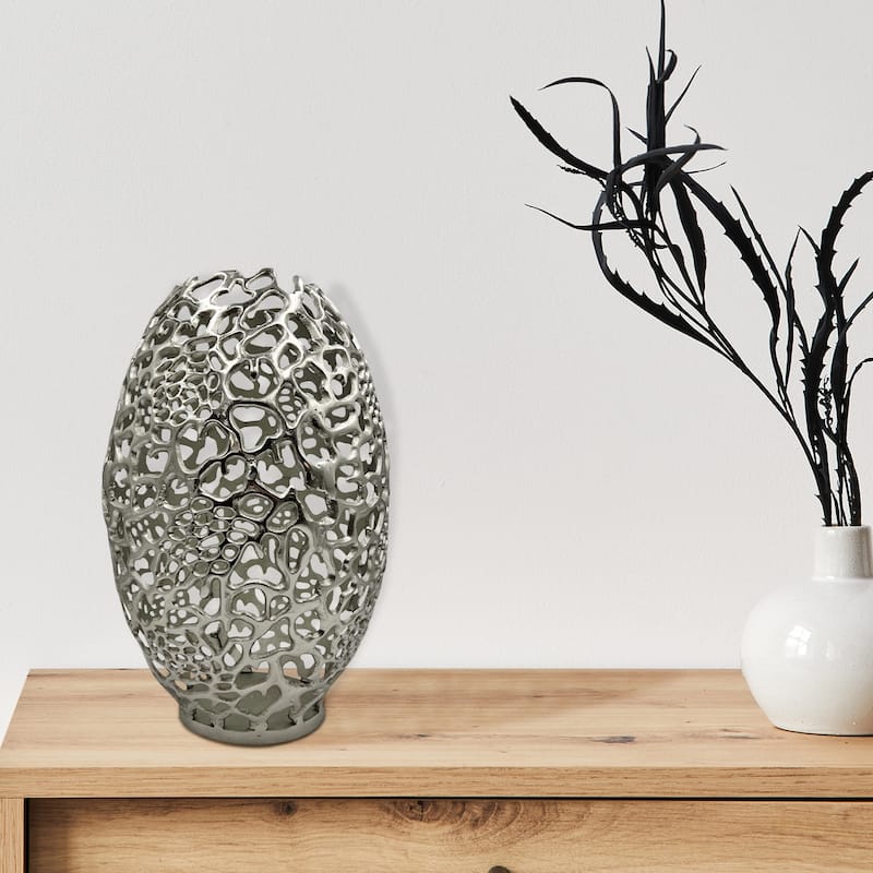Decorative Handmade Aluminum Egg Nest Flower Vase