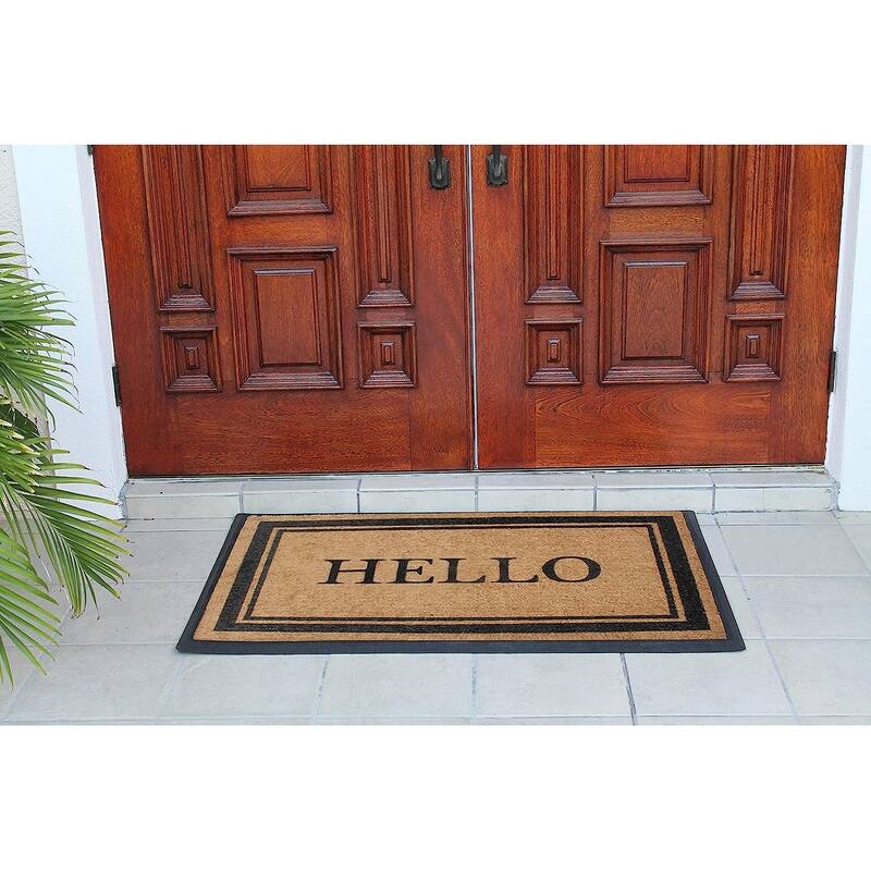 A1HC Natural Coir & Rubber Door Mat, 30"x48", Heavy Duty Large Doormat