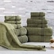 preview thumbnail 32 of 103, Superior Heritage Egyptian Cotton Absorbent 12-Piece Towel Set Forest Green