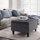 preview thumbnail 125 of 168, WYNDENHALL Elliot Transitional Table Ottoman 34"w x 26"d x 18 "h - Slate Grey