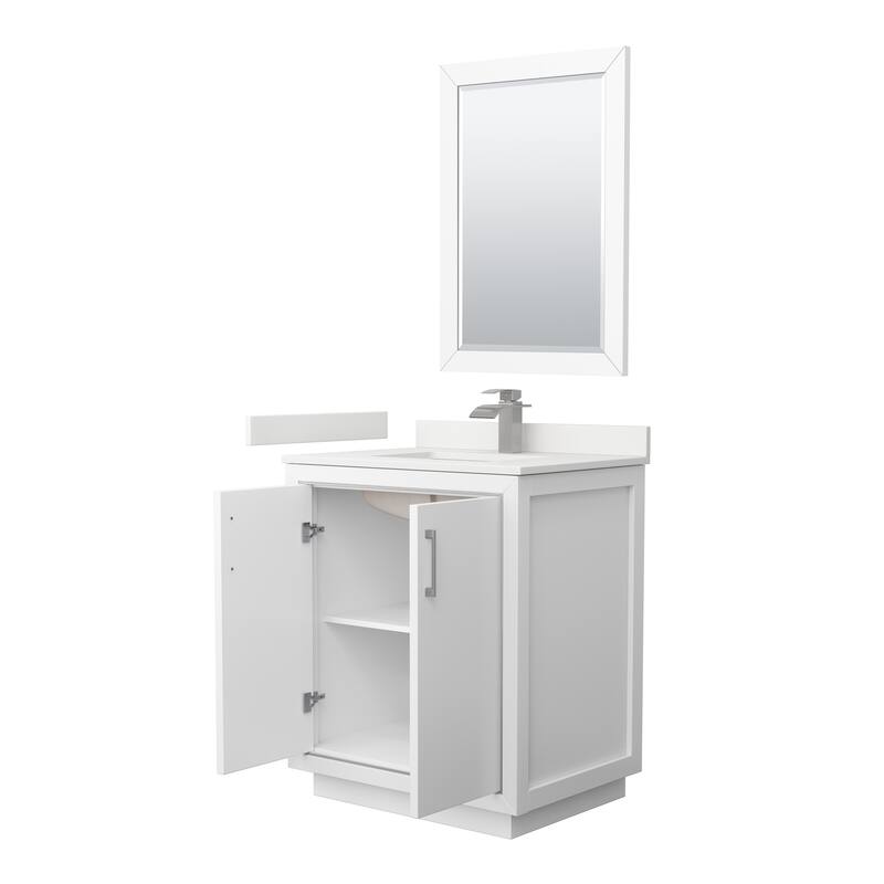 Icon 30-inch Single Vanity, Quartz Top, 24-inch Mirror