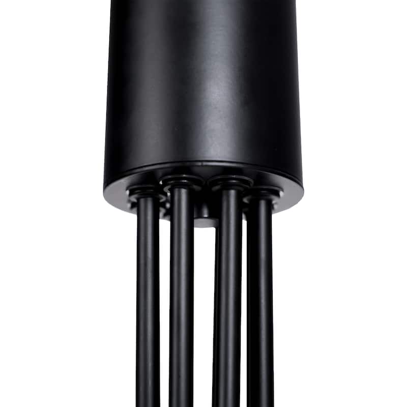 Modern Classic 8-Light Black Candle Dimmable Chandelier with Adjustable Height - 41.3" Dia. x 20.1" H