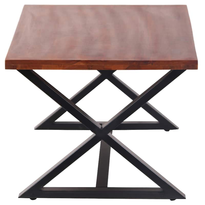 AmeriHome Acacia Cross Leg Coffee Table