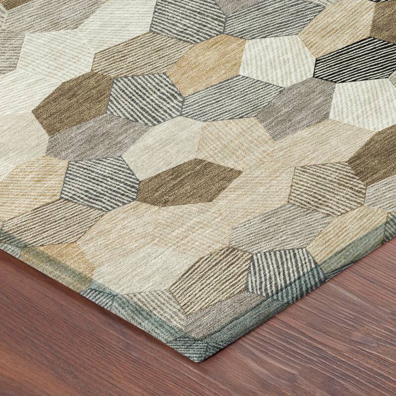 Machine Washable Indoor/ Outdoor Modern Loyd Chantille Rug