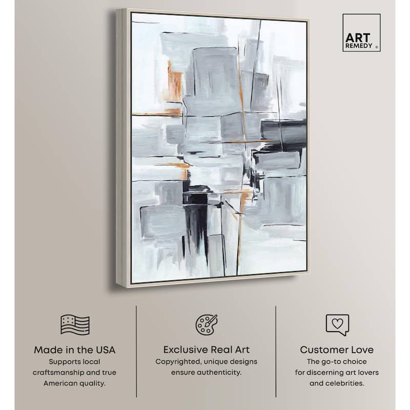 Elegant Grey Shades I Canvas by Art Remedy