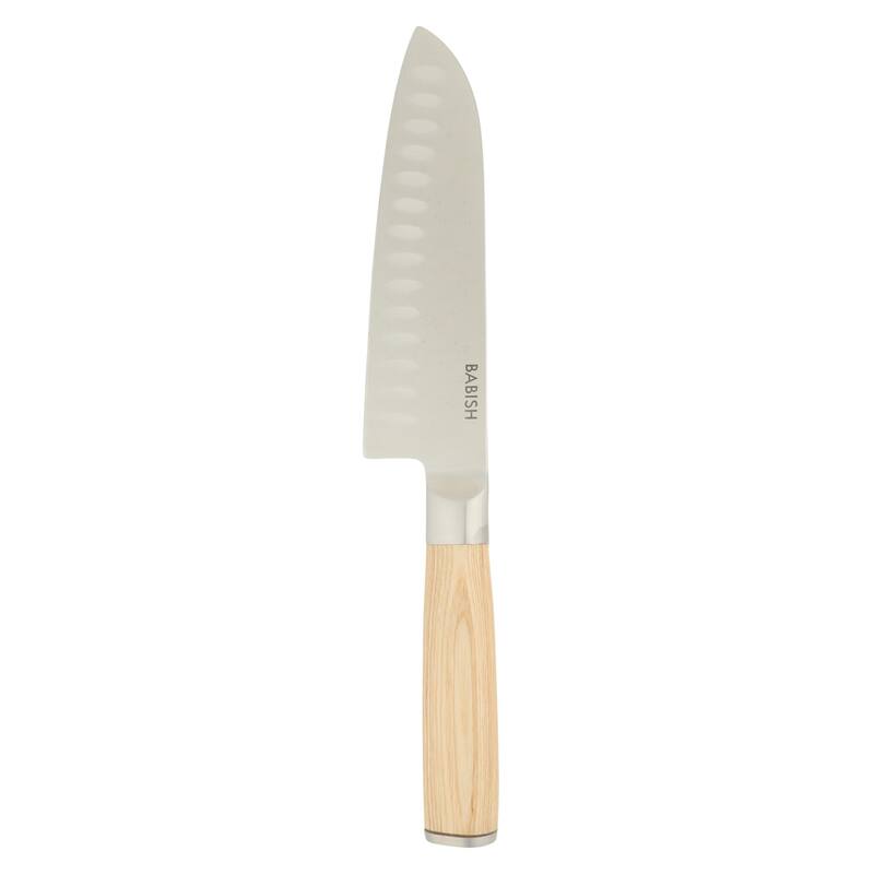 Babish High Carbon 1.4116 German Steel Full Tang 6.5-Inch Santoku Knife - for Chopping, Slicing, Dicing & Precision Prep