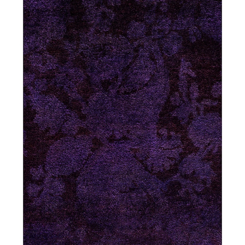 Overdyed One-of-a-Kind Hand-Knotted Area Rug - Purple - 10' 2" x 13' 4"