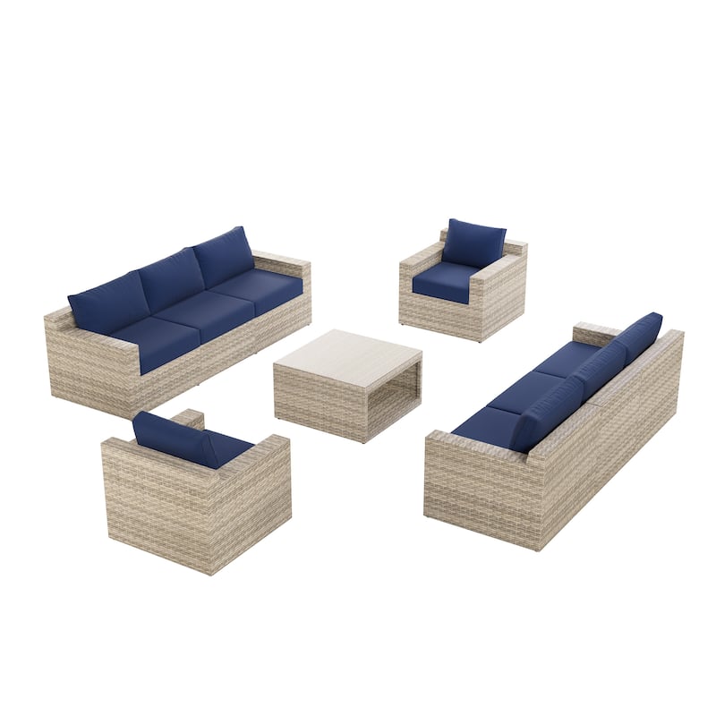 Ventura 9-Piece Multiple Chairs Rattan Seating Collection