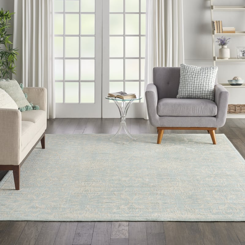 Qodul Power Loomed Floral Area Rug By HomeRoots - 8' x 10'