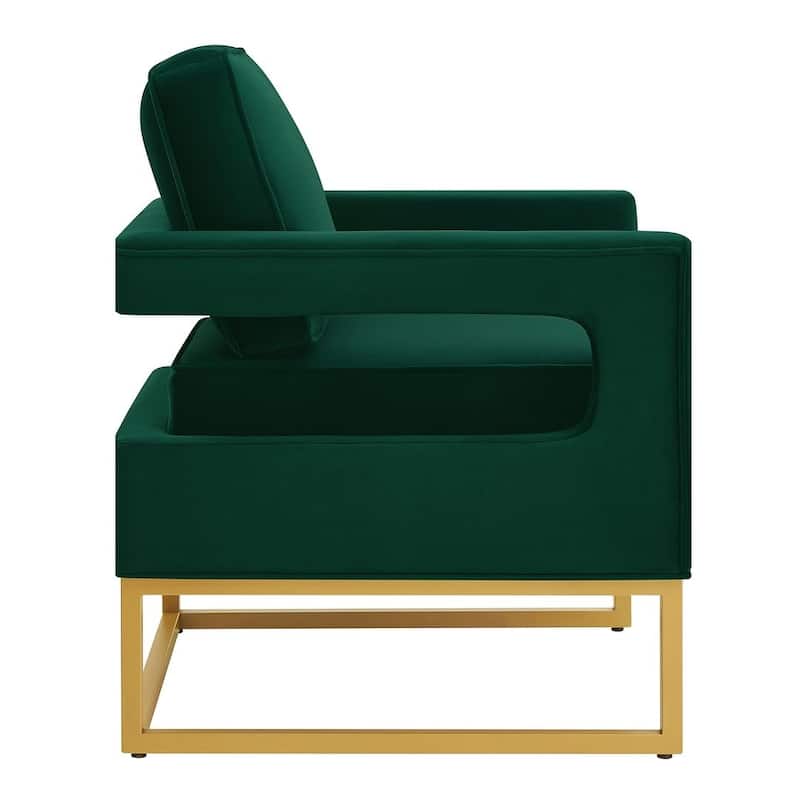 Accent Arm Chair with Gold Base