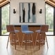 preview thumbnail 117 of 120, Skara Swivel Bar Stool, Upholstered Bar Height Chair with Bentwood Frame