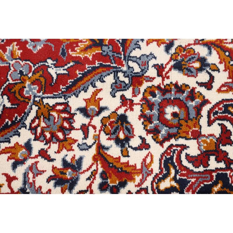 Floral Kashan Turkish Rug Dining Room Machine-Made Carpet - 9'10" x 12'8"
