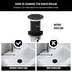 preview thumbnail 6 of 50, VIGO 1.75" W Vessel Bathroom Sink Grid Drain