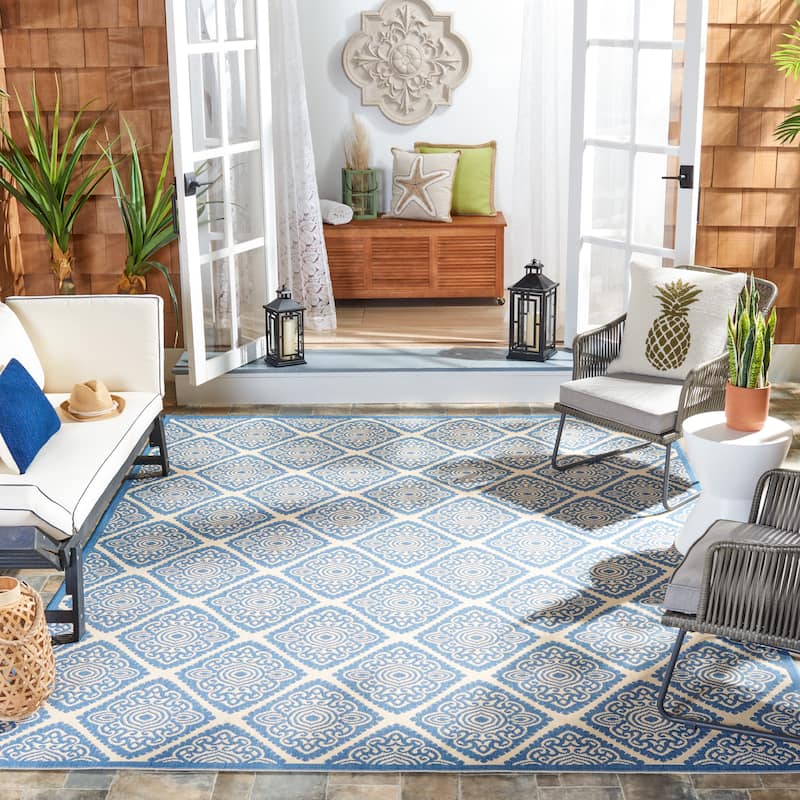 SAFAVIEH Beach House Phyllis Indoor/ Outdoor Waterproof Patio Backyard Rug