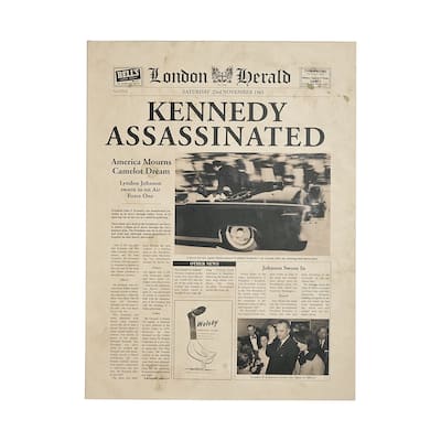 Kennedy Assassinated (36 x 48) Canvas Art Print