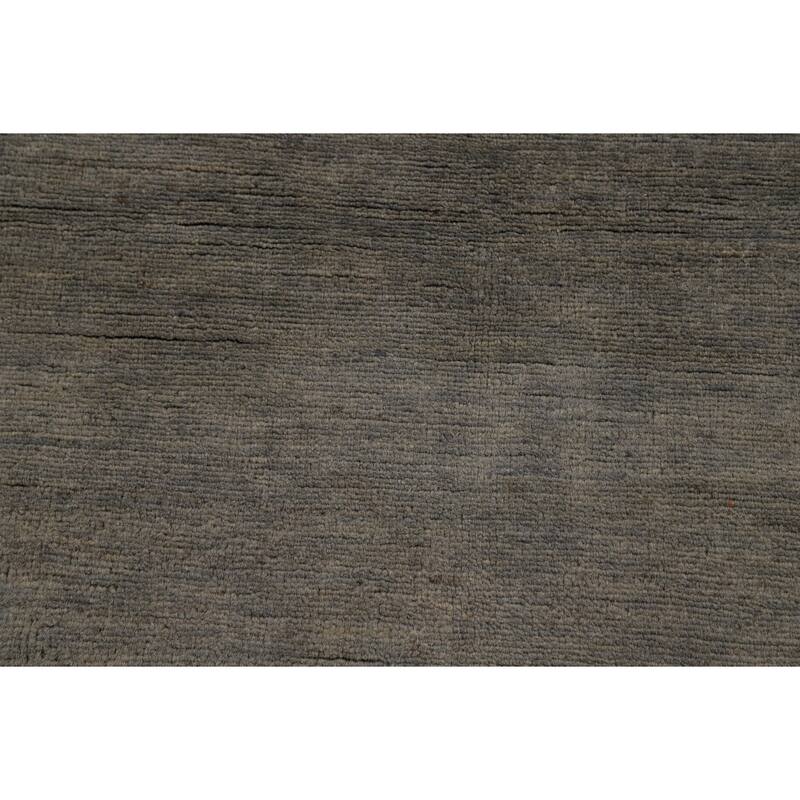 Hand Knotted Oriental 100% Wool Carpet Modern Modern Greys & Charcoal Gabbeh Area Rug - 5' 1'' X 3' 4''