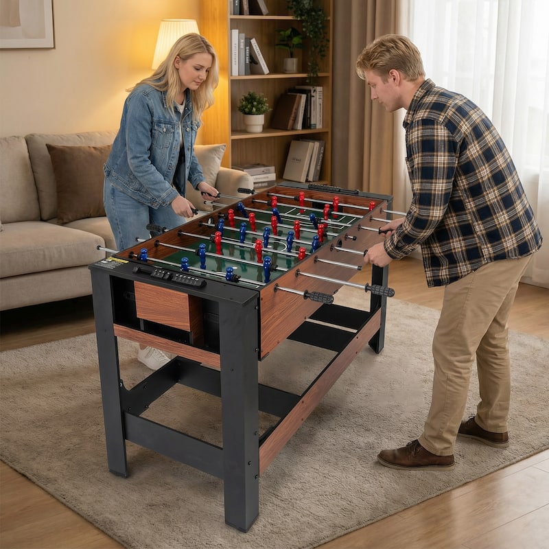 Gymax 2-in-1 Swivel Game Table w/Legs Cues Triangle Brush Chalks for