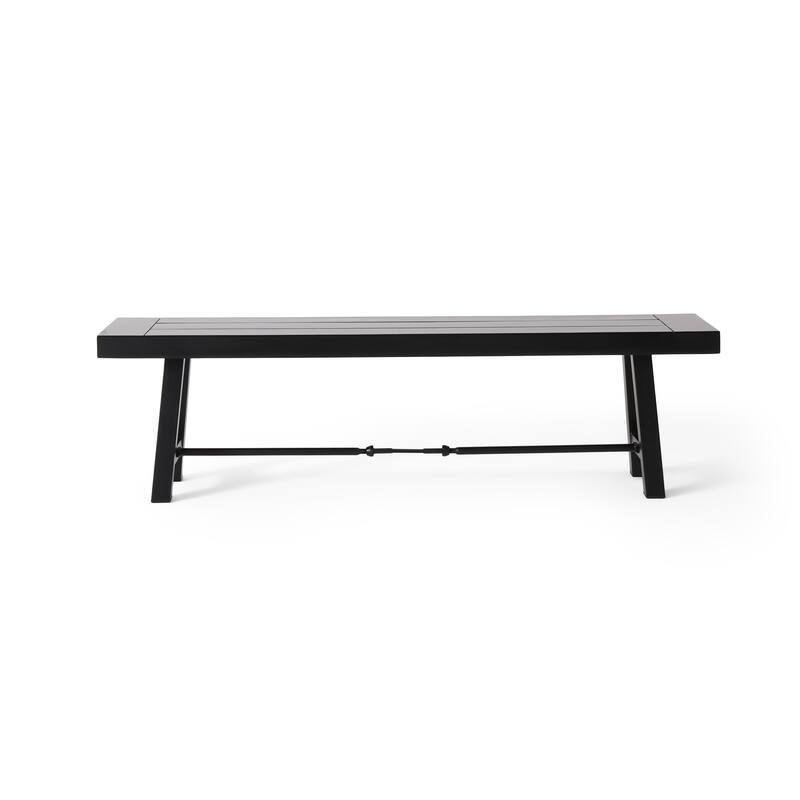 Catriona Outdoor Rustic Acacia Wood Bench by Christopher Knight Home
