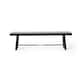 Catriona Outdoor Rustic Acacia Wood Bench by Christopher Knight Home - Black