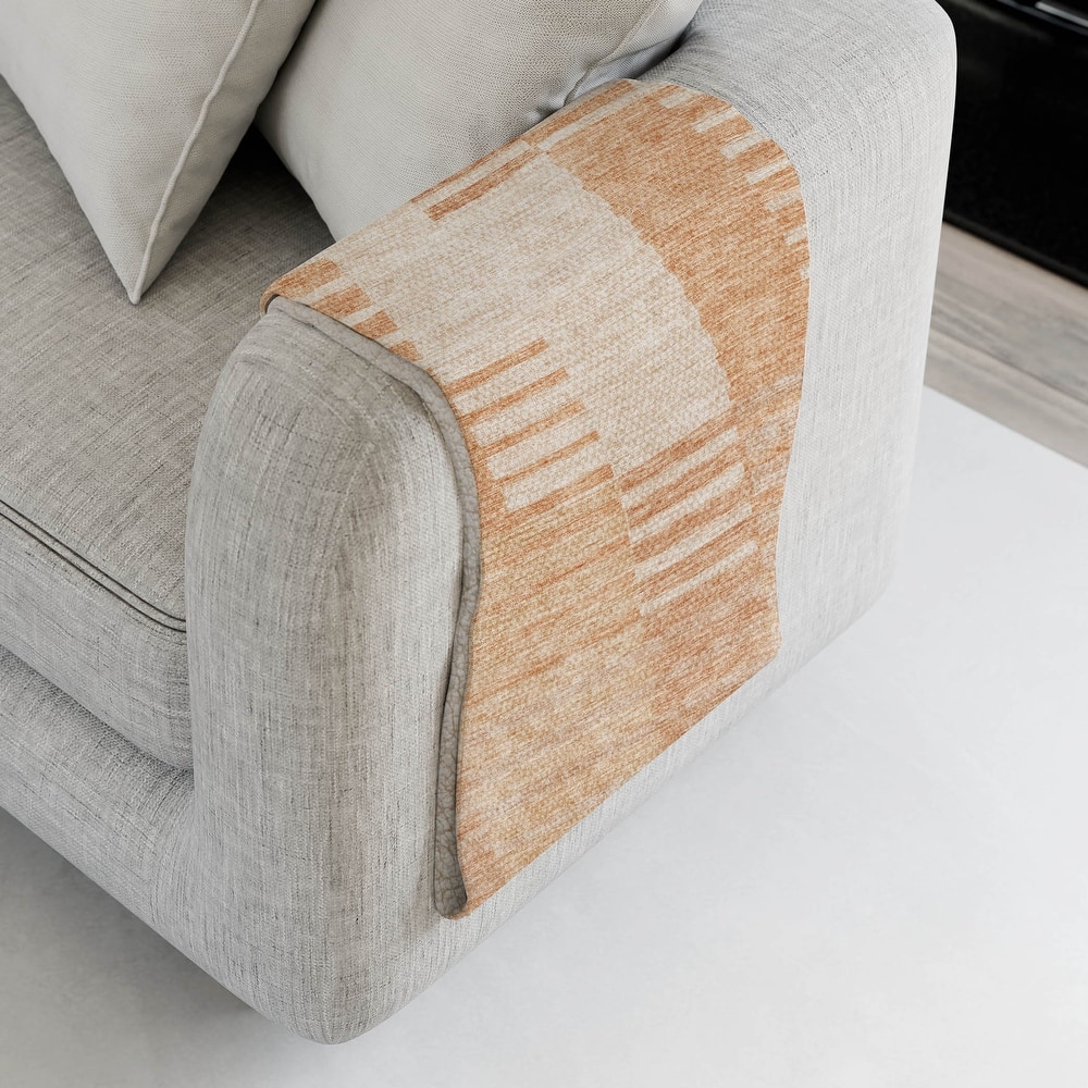 Premium Machine Washable Contemporary Sherpa Throw Blanket