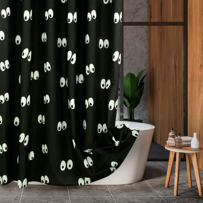 Royale Linens Pack of 1 Double Brushed Microfber 1800 Thread Printed Shower Curtain for Bathroom 72 Inches X72 Inches