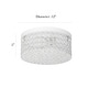 preview thumbnail 25 of 40, Silver Orchid Bergman 12-inch Elipse Round Flushmount